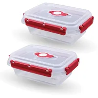 BestLivings Frischhaltebox 0,9L Lunchbox im Set Rot 2er Pack