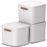 Rotho Maloja Aufbewahrungsbox 39,5 x 38,0 x 34,0 cm 3-tlg. weiß