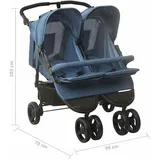 vidaXL Geschwisterwagen marineblau 10244