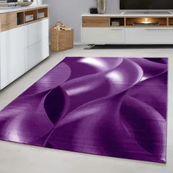 Teppich AYYILDIZ TEPPICHE "Plus 8008", lila, B:80cm H:6mm L:150cm, Kunstfaser, Teppiche, Wohnzimmer
