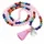 Saraswati Mala "Chakra Lebensbaum" 108 Rosenquarz- und Chakra Edelsteine mit Metall Anhänger