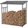 casa.pro Brennholzregal Yakutat Metall 145 x 143 x 70 cm Schwarz
