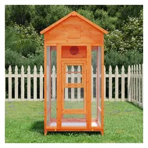 vidaXL Vogelkäfig Voliere 91,5 x 53 x 170 cm braun