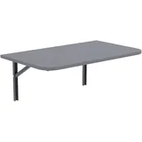 AKKE Klapptisch Wandklapptisch Esstisch - Klappbar Faltbar Platzsparend - Abgerundete Ecken - 80cm x 40cm - Hellgrauer Graphit