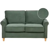 Beliani 2-Sitzer-Sofa, Hellbraun, Grün, 140x88x78 cm, Wohnzimmer, Sofas - Couches, Sofas, 2-Sitzer Sofas