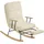 songmics home Schaukelsessel Fleece 4-fach verstellbare Rückenlehne 70 x 100 x 80 cm Kamelbraun