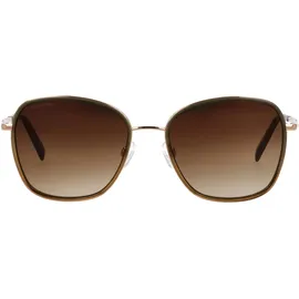 Marc O'Polo Sonnenbrille MARC O'POLO "Modell 508000", Damen, gold, grün, leicht glänzend, metallic, Sonnenbrillen Sonnenbrille, Form Butterfly, Logoschriftzug auf Bügel, Kombifassung