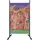 Quick Star Paravent Outdoor Wetterfest 180 x 78 cm Retro Flowers | Raumteiler Stellwand Innen | Garten Balkon Sichtschutz Blickdicht