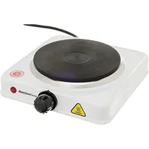 Melchioni Family Gusseisen-Elektroplatte 1000W einstellbarer Thermostat Weiß