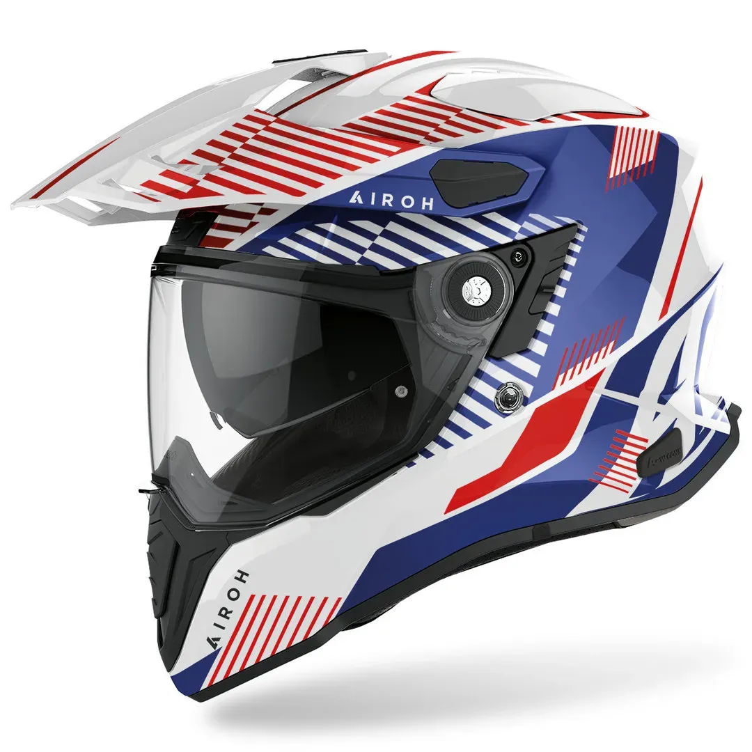 Airoh Commander Boost Motorcross helm, wit-rood-blauw, S Voorman