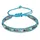 Saraswati Crystal Armband Baumwolle geflochten mit Glasperlen türkis 14-28cm