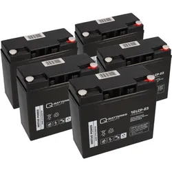 Akkusatz 60V 23Ah statt 20Ah für Nova Motors 5x 12V 23Ah AGM Akku
