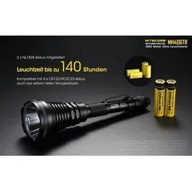 Nitecore MH40GTR LED Taschenlampe CREE XP-L HI V3 LED 1200 Lumen