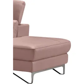 Egoitaliano "Princess, elegantes Designsofa mit erstklassigem Sitzkomfort", inkl. verstellbarem Kopfteil und edle Designmetallfüße rosa