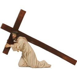 dekoprojekt Krippenfigur Krippenfigur Passionsfiguren: Jesus unter dem Kreuz