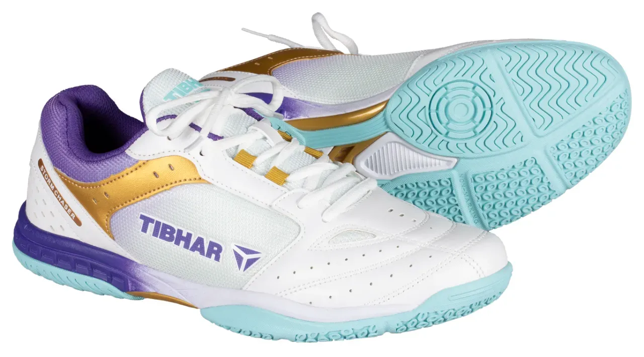 Tibhar Schuh Storm Chaser weiÃ/violett 36 - 36