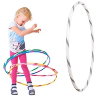 Hoopomania Hula-Hoop-Reifen Bunter Kinder Hula Hoop für kleine Profis, Ø70cm, Weiss-Grau grau|weiß Ø 70 cm