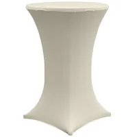 Baumarktplus Stehtischhusse Stretch 70 cm beige Tischdecke Husse Bistrotisch