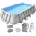 Avenli Frame Plus Stahlrahmenpool Set Rechteckig 549 x 305 x 122 cm Grau mit Sandfilterpumpe Leiter Abdeckplane und Bodenplane