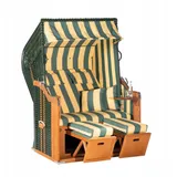 SonnenPartner Strandkorb Rustikal 250 PLUS PVC-KS grün, Nord. Fichte