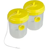 Windhager Wespen Abwehr | Wespenfalle 2 Stk. | für draußen, leicht zu reinigen | Anwendung ohne Chemie | Wespennest, Attrappe, Lockstoff, Wespennest Attrappe wetterfest, Wespenschutz