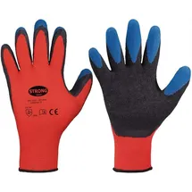 strongHand Handschuhe Tip Grip Gr.11 rot/schwarz/blau EN 388 PSA II STRONGHAND
