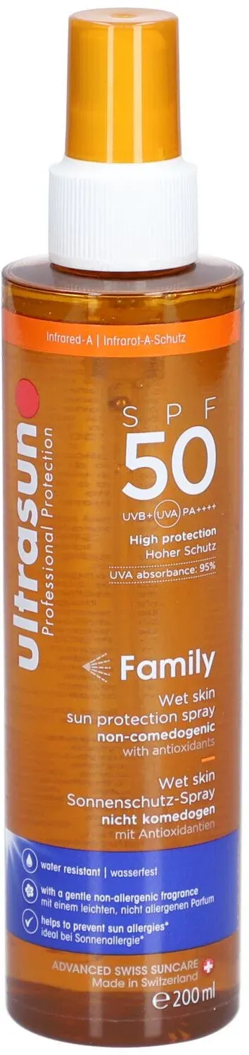 Ultrasun Familie Nasshaut-Spray Solaire Spf50