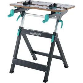 WOLFCRAFT Spanntisch Stahl 680x700x950mm Schwarz/Silber