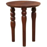 Marrakesch Orient & Mediterran Interior Beistelltisch Laura Braun Massivholz 40 x 45 cm