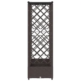 vidaXL Hochbeet mit Rankgitter und Dach 203 x 40 x 123 cm Braun