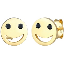 Elli mit Smiling Face Zirkonia 925 Silber Ohrringe   Damen 