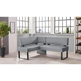 OTTO home Home affaire Eckbank Oliver, mit Metallgestell, grau Sitzbänke, 51754928-0