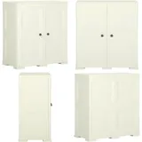Vidaxl - Kunststoffschrank 79x43x85,5 cm Holzdesign Vanilleeis - Aufbewahrungsbox - Lagerschrank - Garderobe - Wohnzimmermöbel - Schlafzimmermöbel