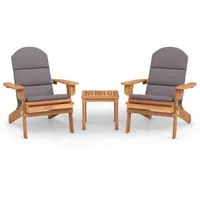 vidaXL 3-tlg Garten-Lounge-Set Adirondack Massivholz Akazie Modell 3