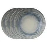 ARTHUR KRUPP 67382AA4 Arthur Krupp Set 4 Pizzateller Cm 32 Sunlight Blue Stoneware