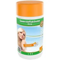 Sauerstoffaktivator Pool, 1l Flasche, chlorfrei, Wasserpflege