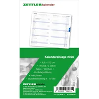 Zettler Kalenderersatzeinlage 520 8,8x15,2cm für Taschenplaner 1 Monat/2 Seiten