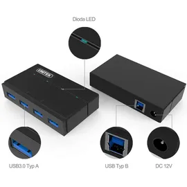 UNITEK USB 3.2 Gen 1 Modell Y-HB03001 mit Adapter