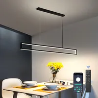 SUCIKORIO LED Pendelleuchte Esstisch 100cm, Modern Led Hängelampe Esstisch Dimmbar Hoehenverstellbar 42W Aluminium Esstischlampe Hängend Mit Fernbedienung 3000K-6500K 10%-100% Helligkeit