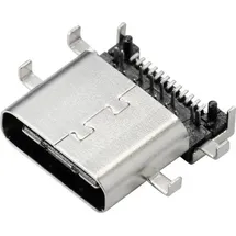 Conrad TRU COMPONENTS USB 3.1 Typ C Einbaubuchse Buchse, Einbau horizontal Inhalt: