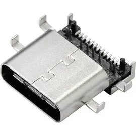 Conrad TRU COMPONENTS USB 3.1 Typ C Einbaubuchse Buchse, Einbau horizontal Inhalt: