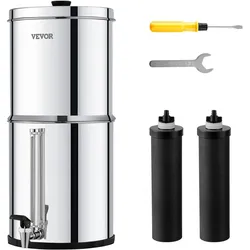 VEVOR Schwerkraft Wasserfiltersystem Wasserfilter Wasserstand Sichtbar 7+8,5L