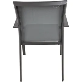 Garden Pleasure Rana Gartenstuhl 63 x 58 x 89 cm grau 2er Set