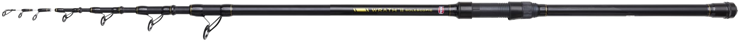 Penn Wrath II Bolescopic Sea Fishing Rod – A Spinning Rod Designed for a Wide Range of Different Fishing Applications. Strong Yet Sensitive Blank with a Telescopic Design for Easy Transport