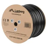 LANBERG LCU5-30CU-0305-BK Netzwerkkabel U/UTP (UTP) Gel, schwarz, 305m