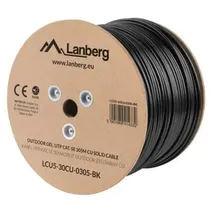 LANBERG LCU5-30CU-0305-BK Netzwerkkabel U/UTP (UTP) Gel, schwarz, 305m