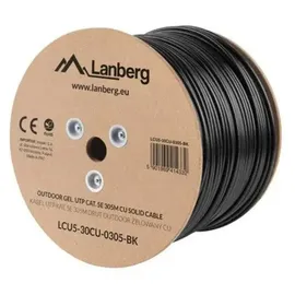 LANBERG LCU5-30CU-0305-BK Netzwerkkabel U/UTP (UTP) Gel, schwarz, 305m