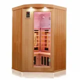 DEKO VERTRIEB BAYERN Infrarotkabine Luxus LED Infrarotsauna 120 Dual-Therm Infrarotkabine Wärmekabine Voll