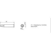 Weller 0054470599 XT, Meißelform, XT C/3,2 x 0,8 mm,