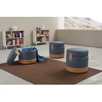 Egoitaliano "Tonder, Designhocker als Blickfang mit tollen Details, B/T 50/50cm", inkl. praktischem Stauraum als funktionale Stauraummöglichkeit grau